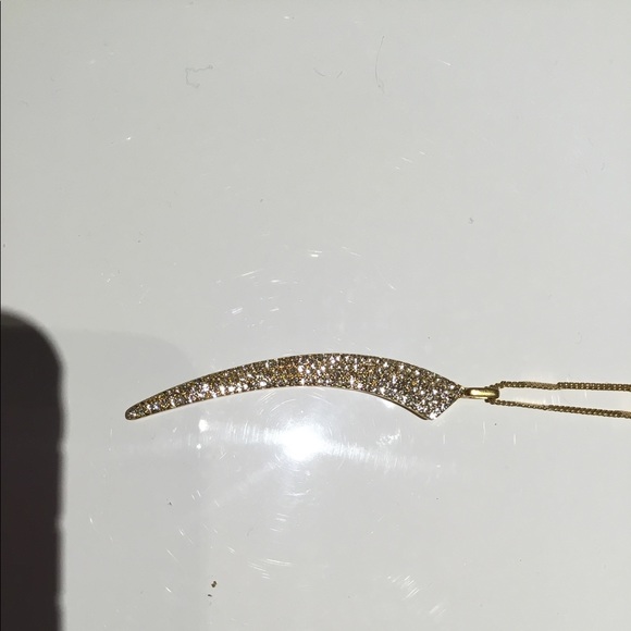 VinceCamuto gold long pave pendant necklace - Picture 6 of 12